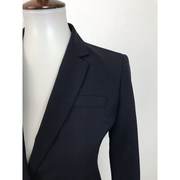 J. Crew 1035 Blazer Jacket Single Breast Wool Spandex Blue - Picture 3 of 10